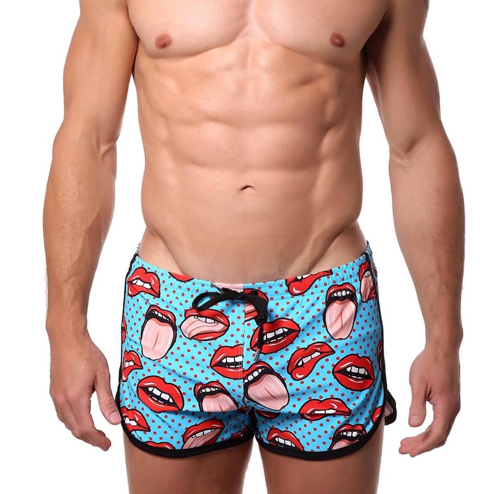 Pool Boy Lips For Days Swim Shorts Medium BNWT